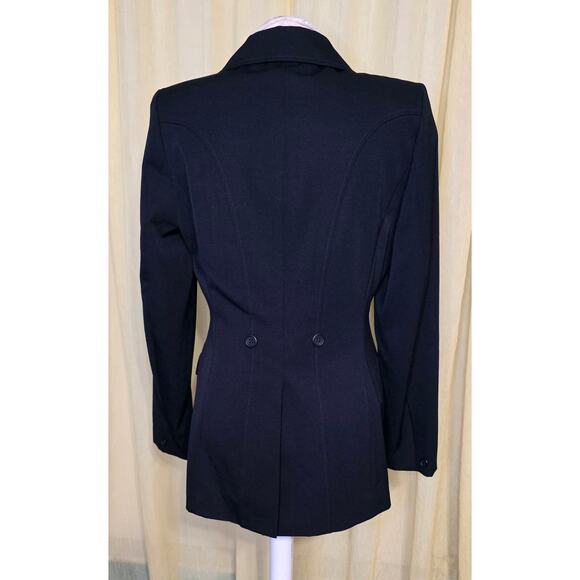 State Line Tack Wool Riding Show Coat Women's Size 6 Black - Picture 2 of 5